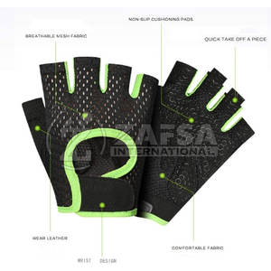 Gants de fitness en cuir à demi-doigts Gants d'entraînement lestés sans doigts pour le sport et la musculation - Product Image 2