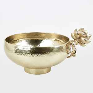 Cuenco con forma de flor de Metal de calidad, diseño atractivo, cuenco para servir chocolate y sopa, hecho a mano para decoración de festivales a granel - Product Image 4