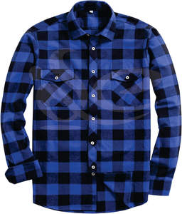 เสื้อเชิ๊ตผู้ชายผ้าสักหลาดติดกระดุมแขนยาวทรงหลวมใส่สบายและนุ่มสบายสำหรับแฟชั่นฤดูใบไม้ร่วง - Product Image 1