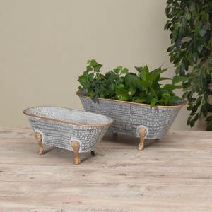 Llamativa maceta de metal con construcción de alta calidad, ideal para vegetación interior y exterior y exhibición moderna para el hogar - Product Image 5