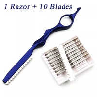 HERMANN MEDITECH HM-HR-1002 Kit de rasoirs effilants de haute qualité – Outil de texturisation capillaire personnalisable en acier inoxydable pour extensions de cheveux