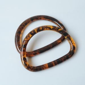 Accesorios para Bolsos, Asas de Resina Color Ámbar, Piezas para Bolsos, Anillo en D, Asa de Plástico Acrílico de la India - Product Image 3