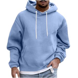 Vente en gros 2026 – Sweat à capuche personnalisable pour homme, en molleton 100 % coton épais, avec graphiques brodés, taille XL, coupe oversize - Product Image 1