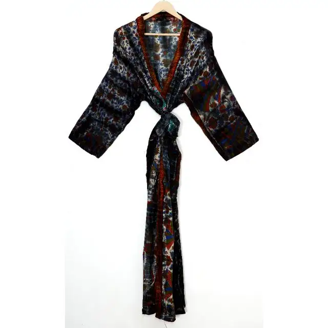 Cotton tie dye Kimono robe Beach cover Up Tie dye Night kimono Cotton Beautiful Cotton Tie dye kimono Sexy Dress Bathrobe