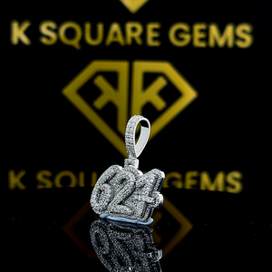 Colgante de hip hop, collar de diamantes de moissanita, joyería de plata de ley 925, colgante de moissanita personalizado de fábrica con letra de nombre para hombre - Product Image 3