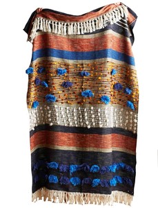 Manta bordada Jacquard 100% algodón tejida a mano con mechones Boho para decoración para sala de estar - Product Image 2