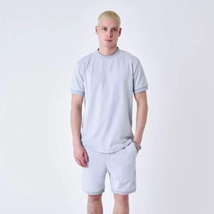 Conjunto Deportivo para Hombre, Ropa de Gimnasio de Secado Rápido y Transpirable, Camiseta de Manga Corta de Verano, Pantalones Cortos de Entrenamiento para Correr, Baloncesto, Color Sólido - Product Image 5