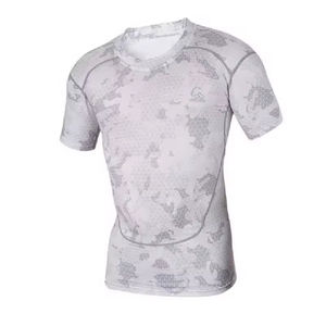 T-shirt de sport pour homme, coupe ajustée, 100% coton, manches longues, col rond, imprimé par sublimation, séchage rapide, respirant - Product Image 2