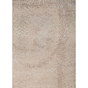Alfombra Entropy Ivory de Lana y Seda de Bambú Anudada a Mano, 10 mm, Rectangular, Abstracta, para el Hogar, Pasillo, Habitación, Color Sólido -LRB (1826) - Product Image 3