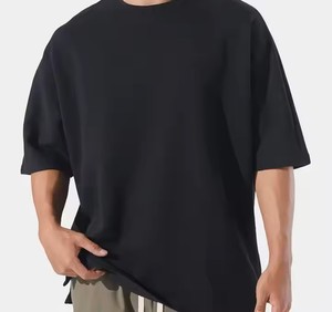 Camiseta de Punto para Hombre, Manga Corta, 100% Algodón, Colores Sólidos, con Letras, de Alta Calidad, Secado Rápido, Suave, Elegante y Ecológica - Product Image 1