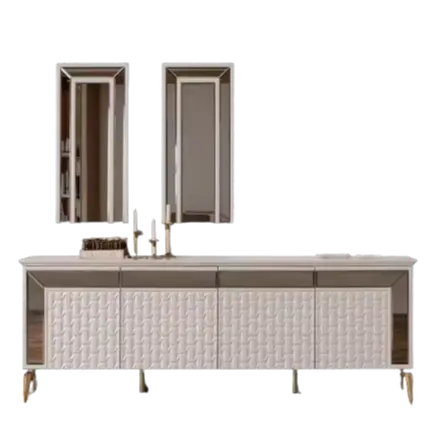 Luxury sideboard white high-quality chest of drawers cupboard 230cm 3-piece