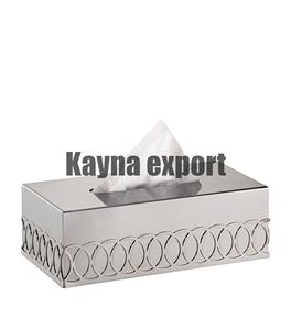 Boîte à mouchoirs en acier inoxydable Branche de fleurs en laiton plaqué argent pour hôtels et restaurants à des tarifs abordables et réduits - Product Image 3