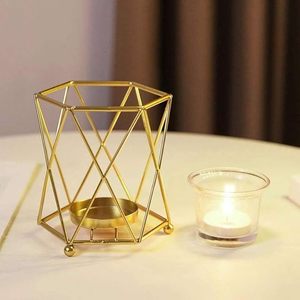 Diffuseur d'arômes en métal en gros, porte-bougie en céramique dorée, écologique, luxueux, unique, fait à la main, essentiel pour les hôtels - Product Image 1