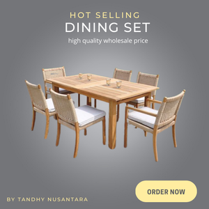 Juego de mesa de comedor de madera de teca de lujo de alta calidad Juego de sillas de comedor de diseño personalizable Fábrica directa - Product Image 5