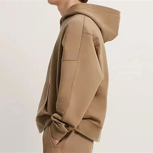 Pull à capuche thermique 100% coton pour hommes de haute qualité polaire éponge française poids lourd 500gsm hiver fermeture éclair surdimensionné tombé - Product Image 5