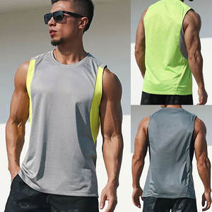 เสื้อกล้าม100% คอตตอนแขนกุดสำหรับผู้ชายระบายอากาศได้ดีแห้งเร็วสำหรับยิมสไตล์สปอร์ต - Product Image 6