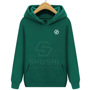 เสื้อฮู้ดผู้ชายแบบสวมหัว ผลิตตามสั่ง OEM คุณภาพสูง ผ้าฟลีซถักบุซับใน ระบายอากาศได้ดี แห้งเร็ว เป็นมิตรกับสิ่งแวดล้อม ผ้าฝ้าย 100% พร้อมโลโก้ด้านหน้า - Product Image 1