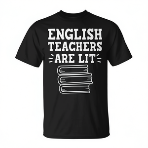 T-shirt « English Teachers Are Lit » – Cadeau de lecture pour les enseignants – Retour à l'école - Product Image 2