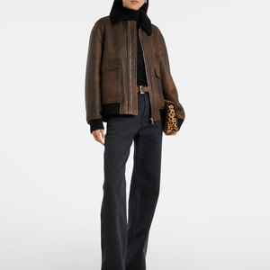 Chaqueta Bomber Impermeable Acolchada de Piel de Oveja Personalizada para Mujer, Abrigo de Invierno Elegante - Product Image 4