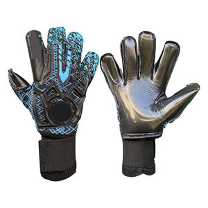 Gants de gardien de but de football professionnel tissu tricoté sans bretelles avec des conceptions personnalisées Latex PU matériel Football Sport utilisation - Product Image 4