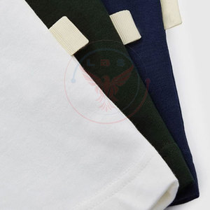 T-shirts à manches courtes de couleur unie avec impression en relief, logo personnalisé, tissu polyester/coton écologique, séchage rapide et respirant - Product Image 6