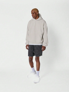Unisex 100% algodón pulóver sudaderas con capucha logotipo personalizado peso pesado hombro caído nuevo diseño holgado de gran tamaño para hombres para el invierno - Product Image 2