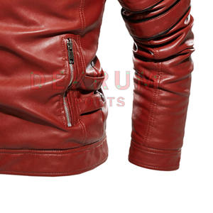 Veste en cuir de vachette pleine fleur pour homme, conçue sur mesure, col montant, respirante, écologique, personnalisable, style streetwear - Product Image 6