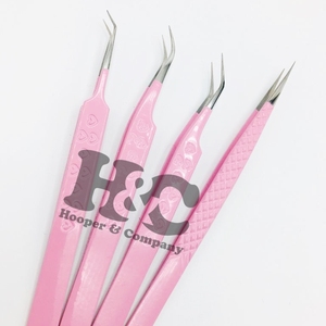 Pinzas de tendencia superior Recién llegado Pinzas de pestañas de ventilador de acero inoxidable Pinzas de extensión de pestañas con logotipo personalizado Visón sostenible - Product Image 6