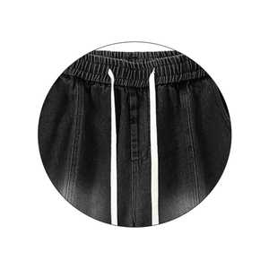 OEM personalizado verano estiramiento moda Jean pantalones cortos hombres lavado recto suelto desgastado corto Jeans Homme Vintage Fit hombres pantalones cortos de mezclilla - Product Image 2