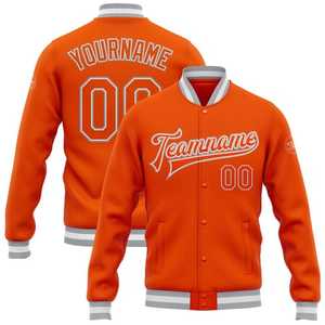 Veste universitaire élégante, vêtements d'extérieur de baseball personnalisés avec manches en cuir et tissu mélangé de laine et logo brodé pour hommes - Product Image 6