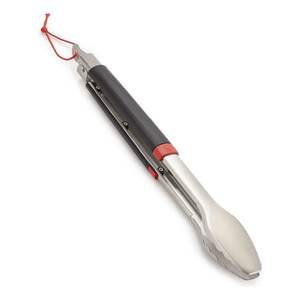 Pinces à barbecue en acier inoxydable chromé et noir de 40 cm 6317 - Outils de barbecue haut de gamme - Product Image 1