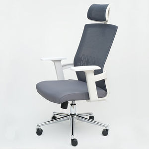 Silla de Oficina Ergonómica GAK829 con Malla Anti-Fatiga, Reposacabezas Ajustable, Base de Metal Cromado, Asiento Elevador de Espuma para Oficina en Casa, PP PU - Product Image 1