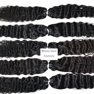 Extensions de cheveux humains bouclés vierges non traités, tissage lâche naturel, qualité Temple Remy, produit économique, cheveux indiens bruts directement d'Inde - Product Image 3