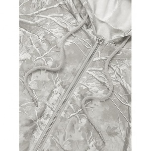 Sweat-shirts d'hiver pour femmes à demi-zip en tissu tricoté modal, polyester et élasthanne de haute qualité, motif camouflage sur le devant, vente en gros - Product Image 5