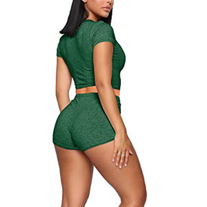 Haut et short à manches courtes doux pour femmes Ensemble pyjama Outwear Respirant pour l'été - Product Image 3