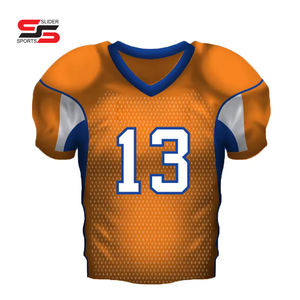 Camiseta de fútbol americano personalizada, cuello en V grande, Unisex, deportes para adultos, Nicker, uniforme de equipo personalizado, tela de poliéster transpirable - Product Image 6