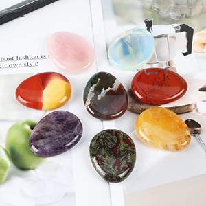 Mookite Jaspe Cristal Pouce Inquiétude Pierre Gemme Pendentif Coeur Guérison Motif Agate Quartz Anxiété Méditation Reiki Chakra - Product Image 3