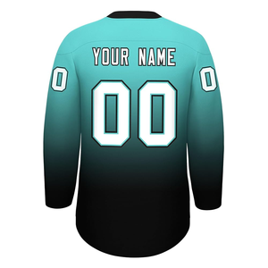 Uniformes de hockey Nouveau design Nom de l'équipe respirante de haute qualité Maillots de hockey personnalisés en polyester 100% - Product Image 2