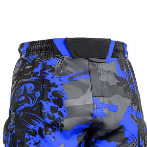Pantalones cortos de boxeo con estampado de sublimación para hombre, pantalones cortos deportivos MMA hechos en fábrica, cintura elástica, MOQ bajo, ropa de artes marciales - Product Image 4