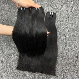 Extensiones de cabello crudo vietnamita liso natural 100%, cabello de trama de un donante - Product Image 3