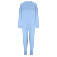 Ensemble décontracté 2 pièces sur mesure pour femme : pantalon évasé ample et sweat-shirt épaules dénudées en molleton 100 % coton, coupe ample pour le printemps