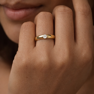 Bague en diamant gravée - Product Image 5
