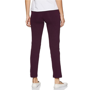 กางเกงผ้าฝ้ายเอวสูงสีทึบทรงสลิมฟิตลำลองสำหรับผู้หญิงกางเกงผ้าฝ้ายสีพื้นทรงหลวมใส่สบาย - Product Image 4