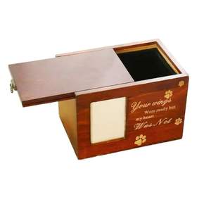 Luxury Handmade Wooden Eco Friendly Engraved Rectangle Customized Size Cremation <b>Urn</b> <b>for</b> Pet <b>Ashes</b> Keepsake Box <b>Dogs</b> Cats Small - Product Image 6