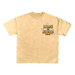 Custom Logo 300GSM Streetwear <b>Box</b> Cut Tee T Shirt Heavyweight Cropped Top TShirt Graphic Cotton Oversized Boxy Fit T-Shirt Men - Product Image 2