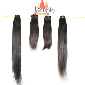 วิกต่อผมคนจริงสีดำสำหรับผู้หญิง100กรัมผมปลอมแบบอินเดียไม่ผ่านกระบวนการ - Product Image 3