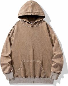 Nouveau style tendance streetwear : sweat à capuche thermique long et oversize en tricot imprimé effet vieilli, décontracté, avec logo personnalisé, respirant - Product Image 3