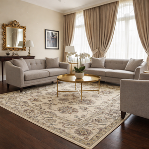 Tapis tissé floral en polyester pelucheux moderne lavable fait à la main |   Tapis de sol uni au design classique pour la décoration intérieure - Product Image 3