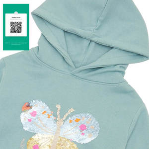 เสื้อฮู้ดสำหรับเด็กผ้าฝ้ายปักลายทำจาก100% สำหรับปากีสถานออกแบบได้ตามต้องการ - Product Image 3