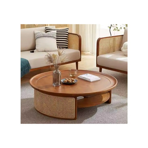 Mesa de centro ajustable multifuncional de mimbre/ratán Natural diseño escandinavo forma personalizable de lujo Color Vietnam - Product Image 2